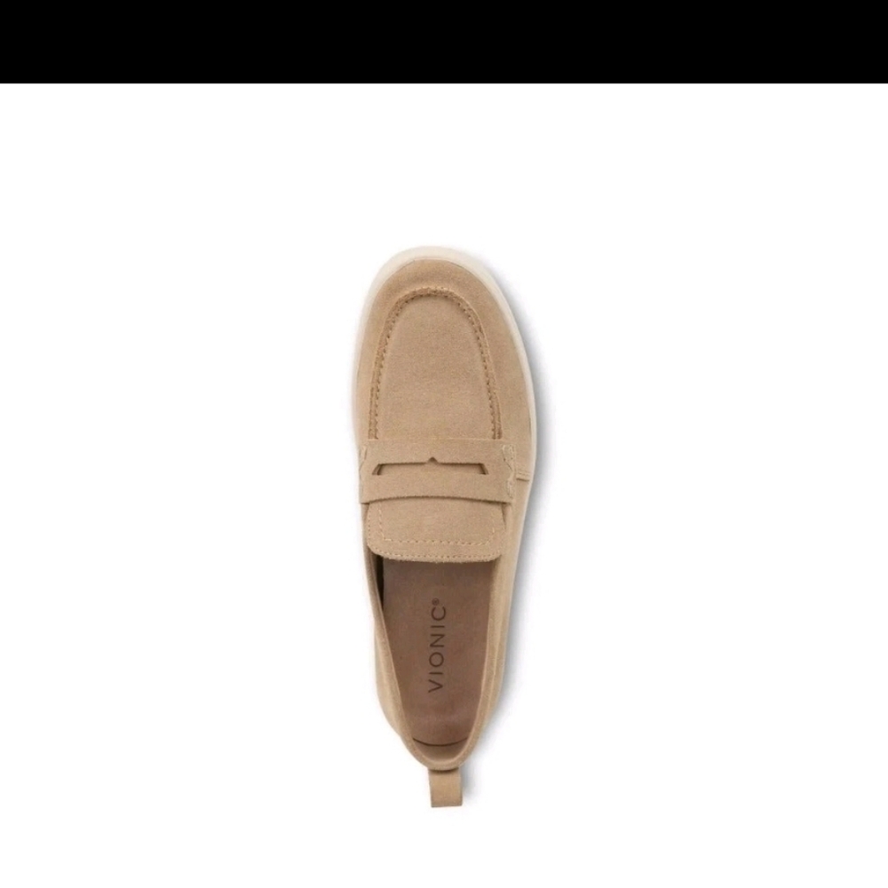 Vionic Women's Uptown Loafer Sand Suede Shoes - Picture 7 of 9